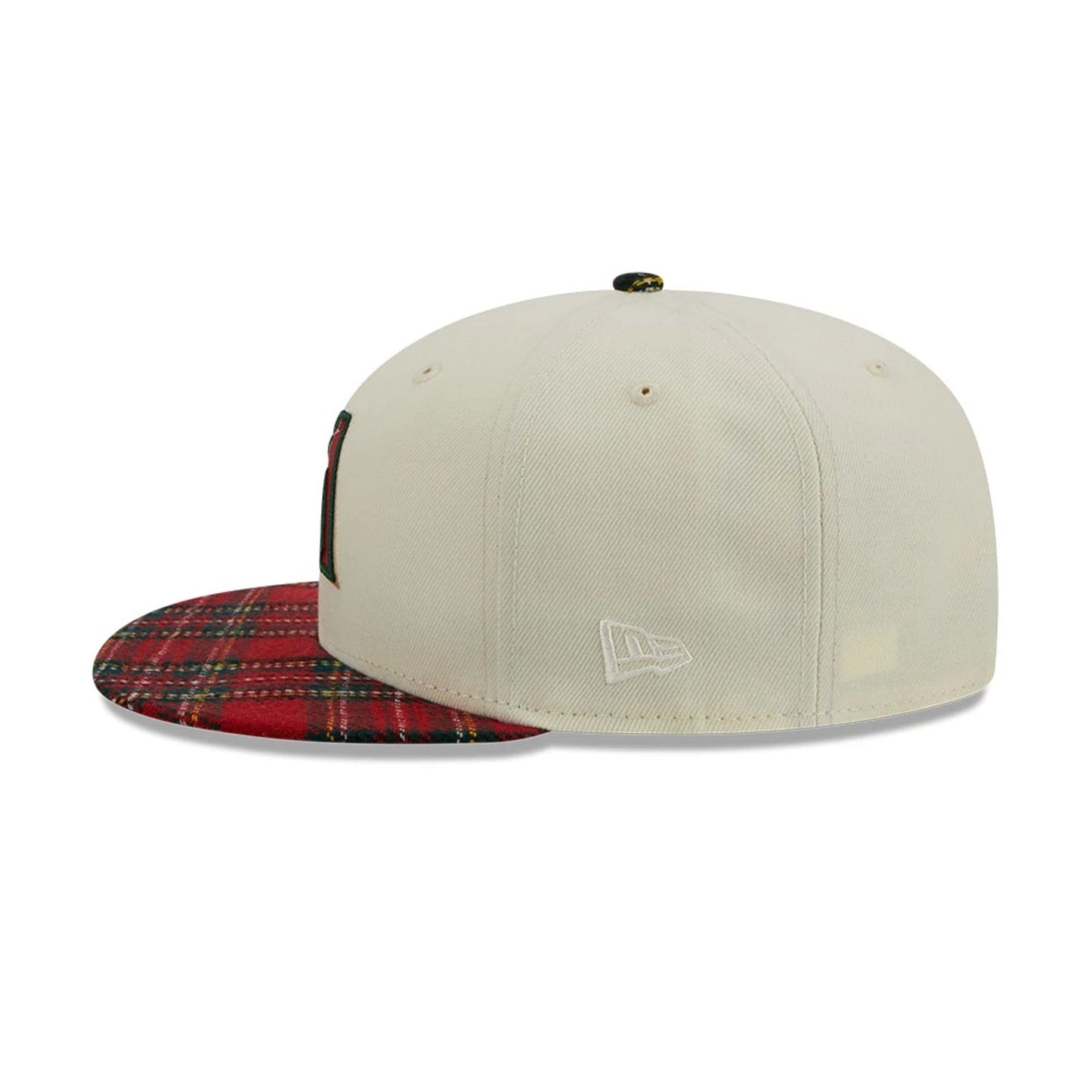 This is a Arizona Diamondbacks Plaid Visor Off White 9FIFTY Snapback Cap 3