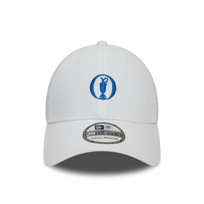 This is a The Open Championships Seasonal White 39THIRTY Stretch Fit Cap 2