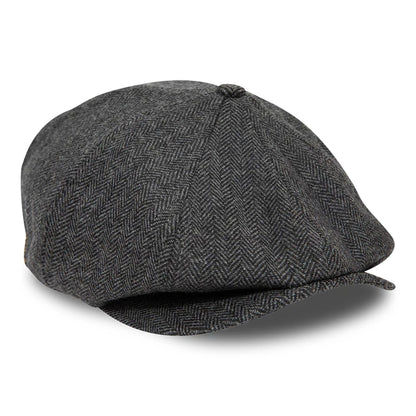 This is a Manchester United Metal Badge Dark Grey Newsboy Hat 3