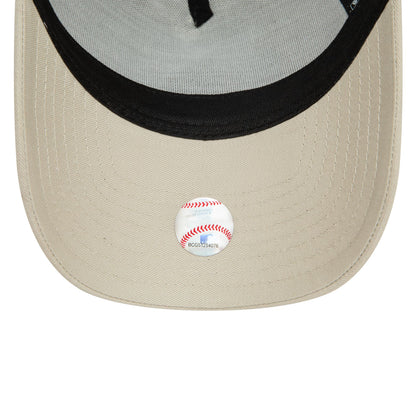 This is a New York Yankees Neutral Light Beige 9FORTY E-Frame Adjustable Cap 2