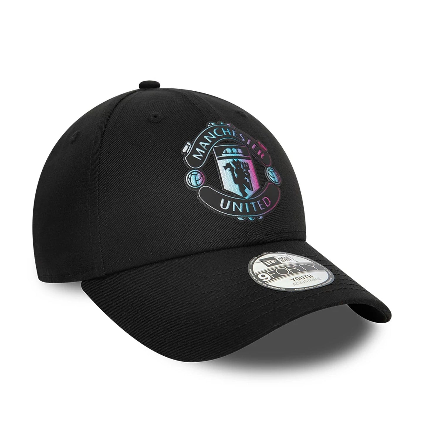 This is a Manchester United FC Youth Holographic Black 9FORTY Adjustable Cap 6