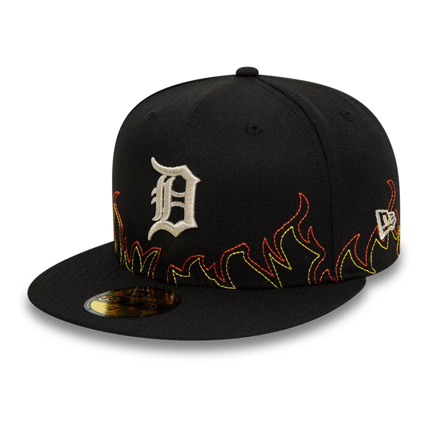 This is a Detroit Tigers MLB Fire Black 59FIFTY Fitted Cap 1