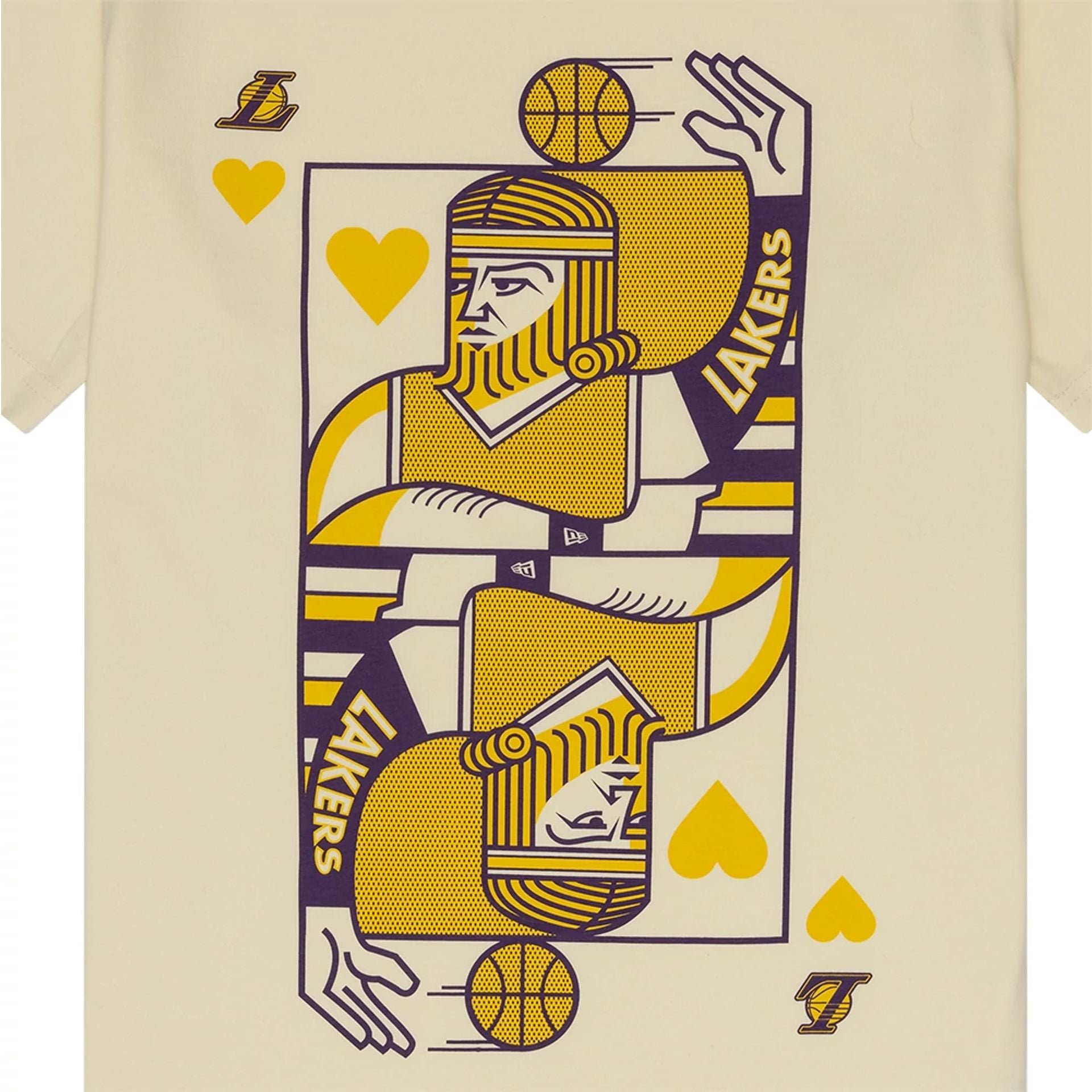 The Male model is wearing LA Lakers Gamenight Chrome White T-Shirt 3