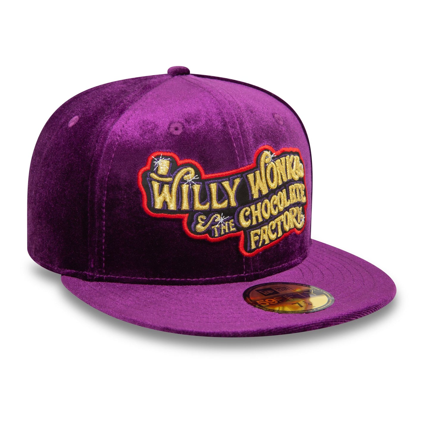 This is a Willy Wonka And The Chocolate Factory Velvet Purple 59FIFTY Fitted Cap 5