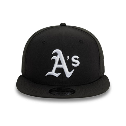 This is a Oakland Athletics Chain Stitch Black 9FIFTY Snapback Cap 4