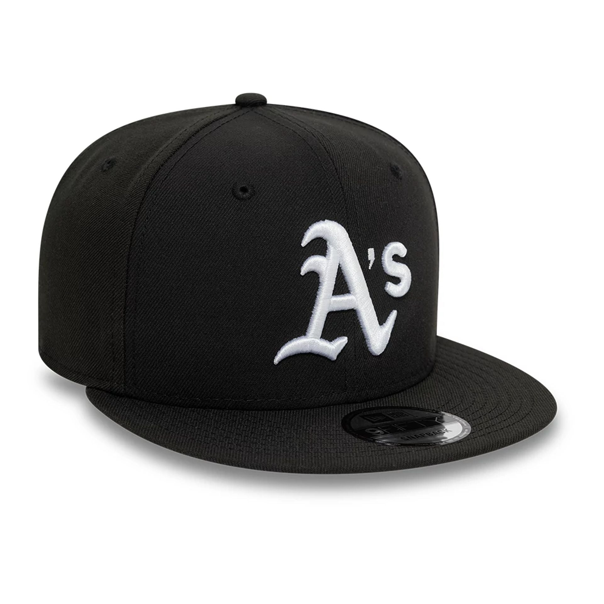 This is a Oakland Athletics Chain Stitch Black 9FIFTY Snapback Cap 6