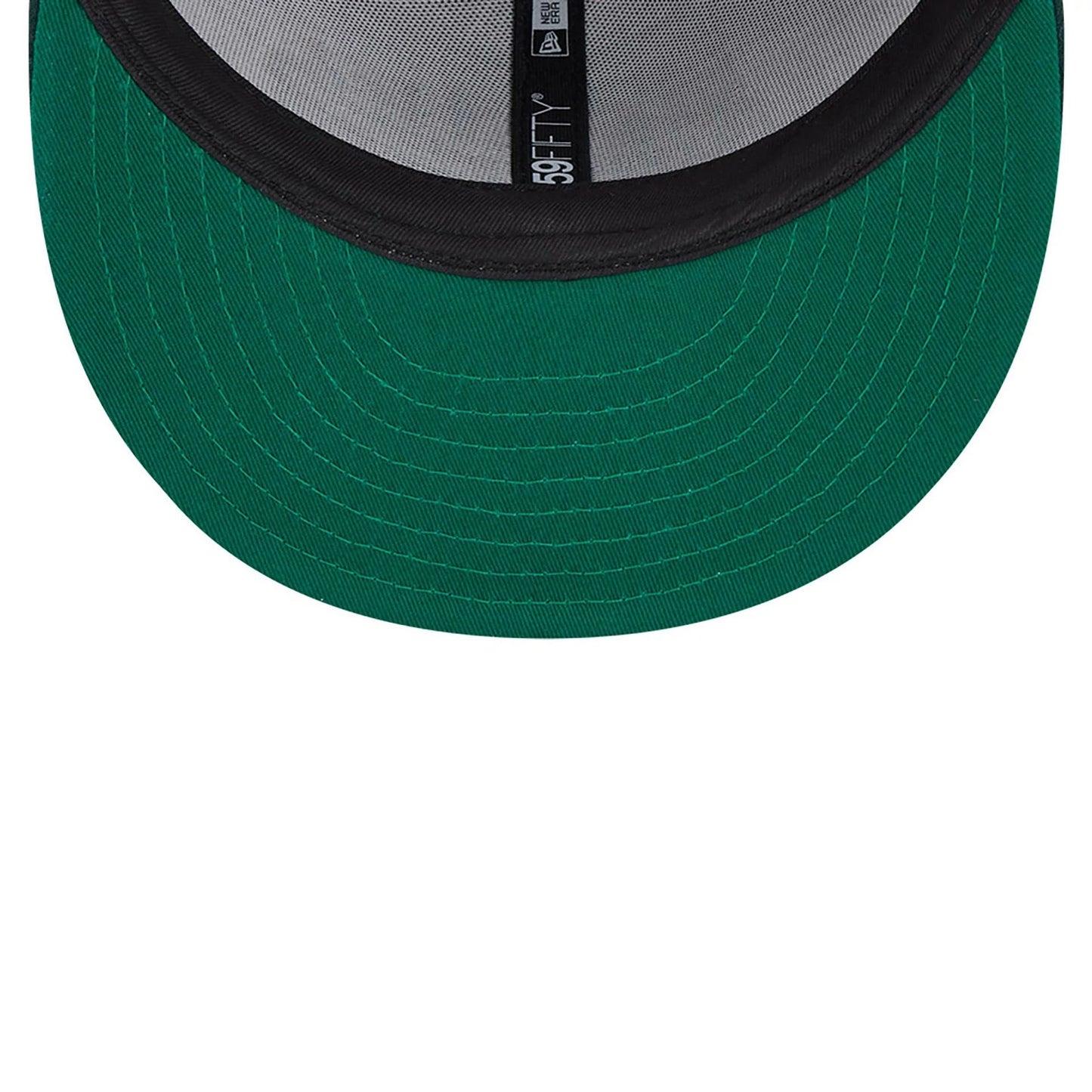 This is a Oakland Athletics Heather Pinstripe Grey 59FIFTY Fitted Cap 2