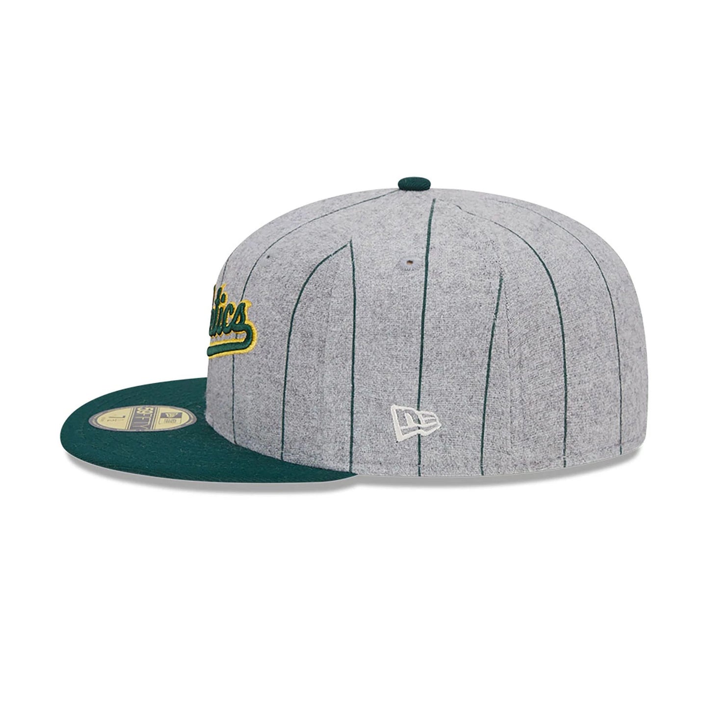 This is a Oakland Athletics Heather Pinstripe Grey 59FIFTY Fitted Cap 7