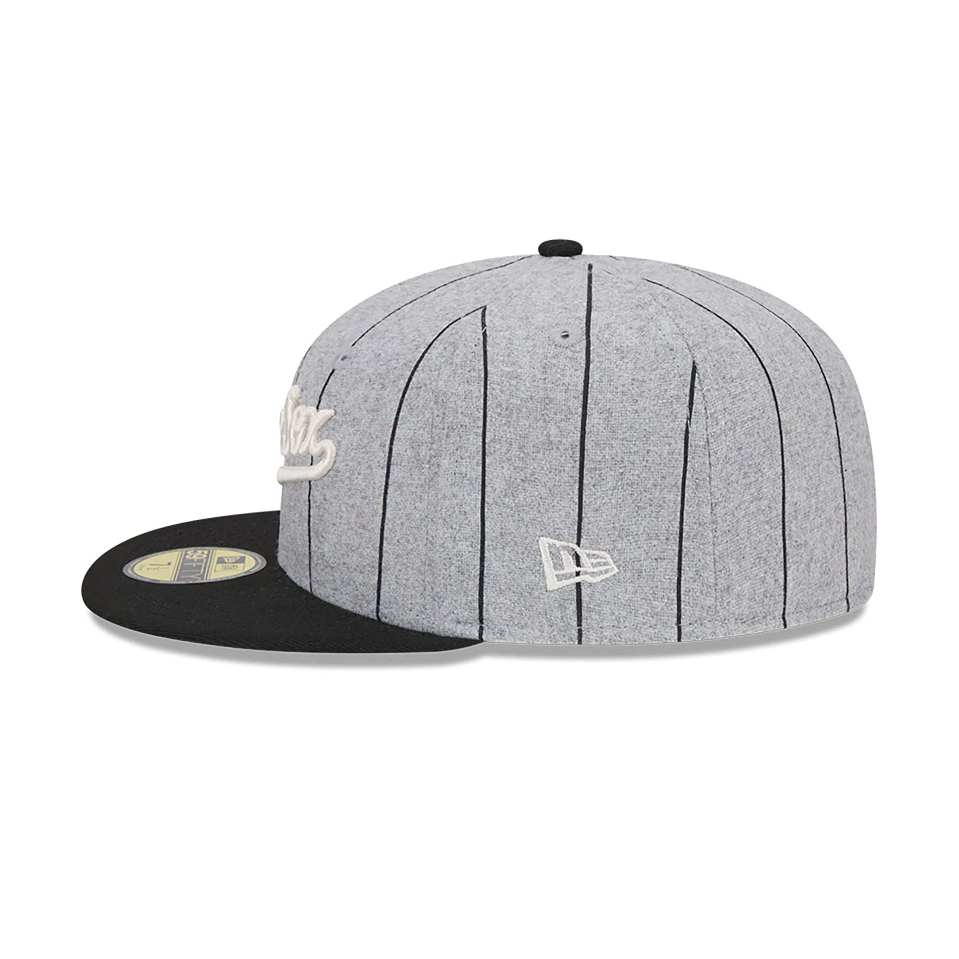 This is a Chicago White Sox Heather Pinstripe Grey 59FIFTY Fitted Cap 7