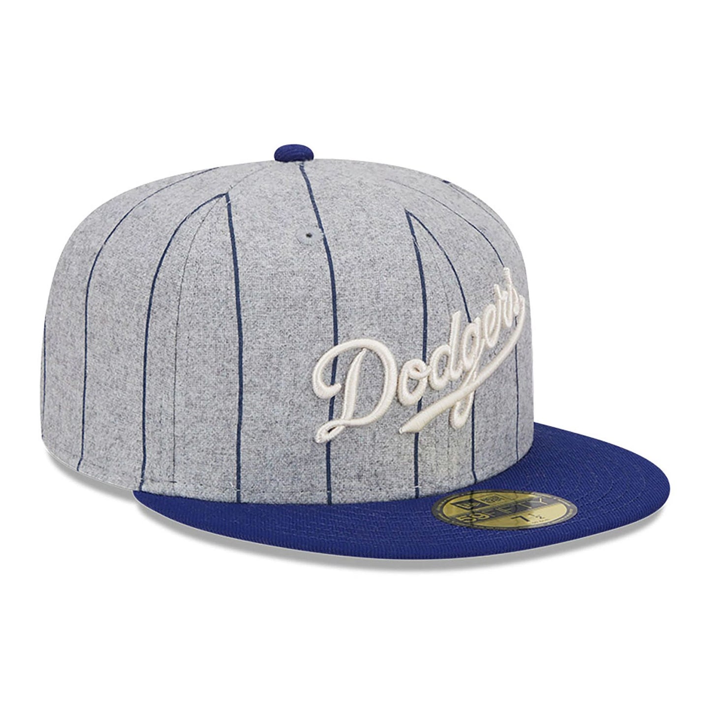 This is a LA Dodgers Heather Pinstripe Grey 59FIFTY Fitted Cap 3