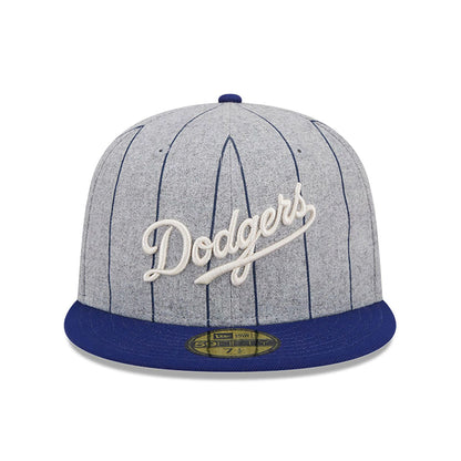 This is a LA Dodgers Heather Pinstripe Grey 59FIFTY Fitted Cap 4