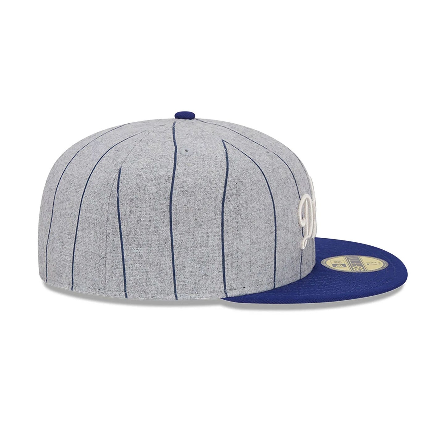 This is a LA Dodgers Heather Pinstripe Grey 59FIFTY Fitted Cap 6