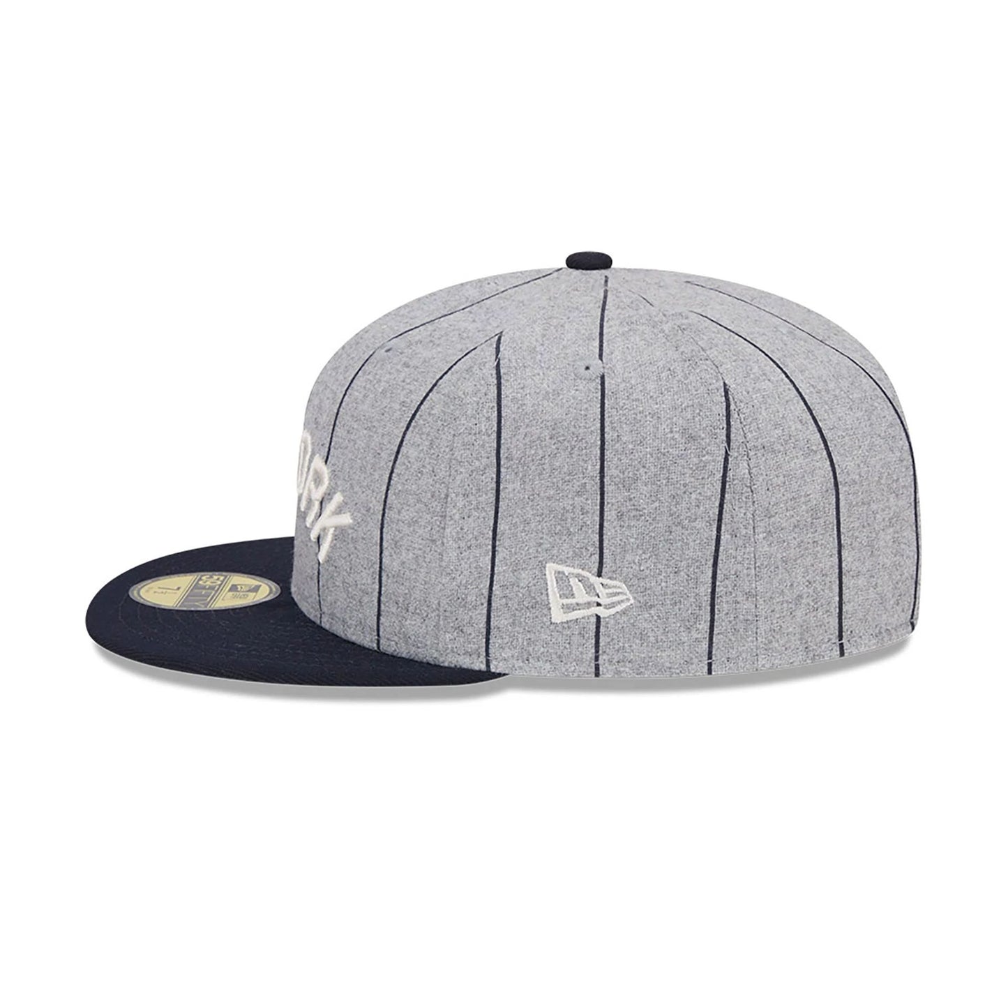 This is a New York Yankees Heather Pinstripe Grey 59FIFTY Fitted Cap 7