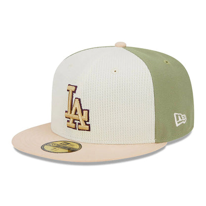 This is a LA Dodgers Thermal Front Pastel Green 59FIFTY Fitted Cap 1