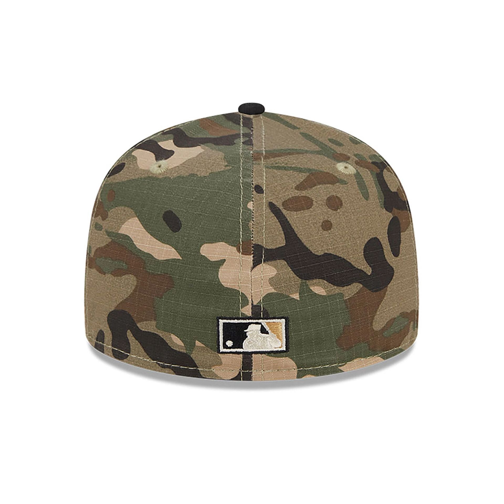 This is a LA Angels Camo Crown Green 59FIFTY Fitted Cap 5