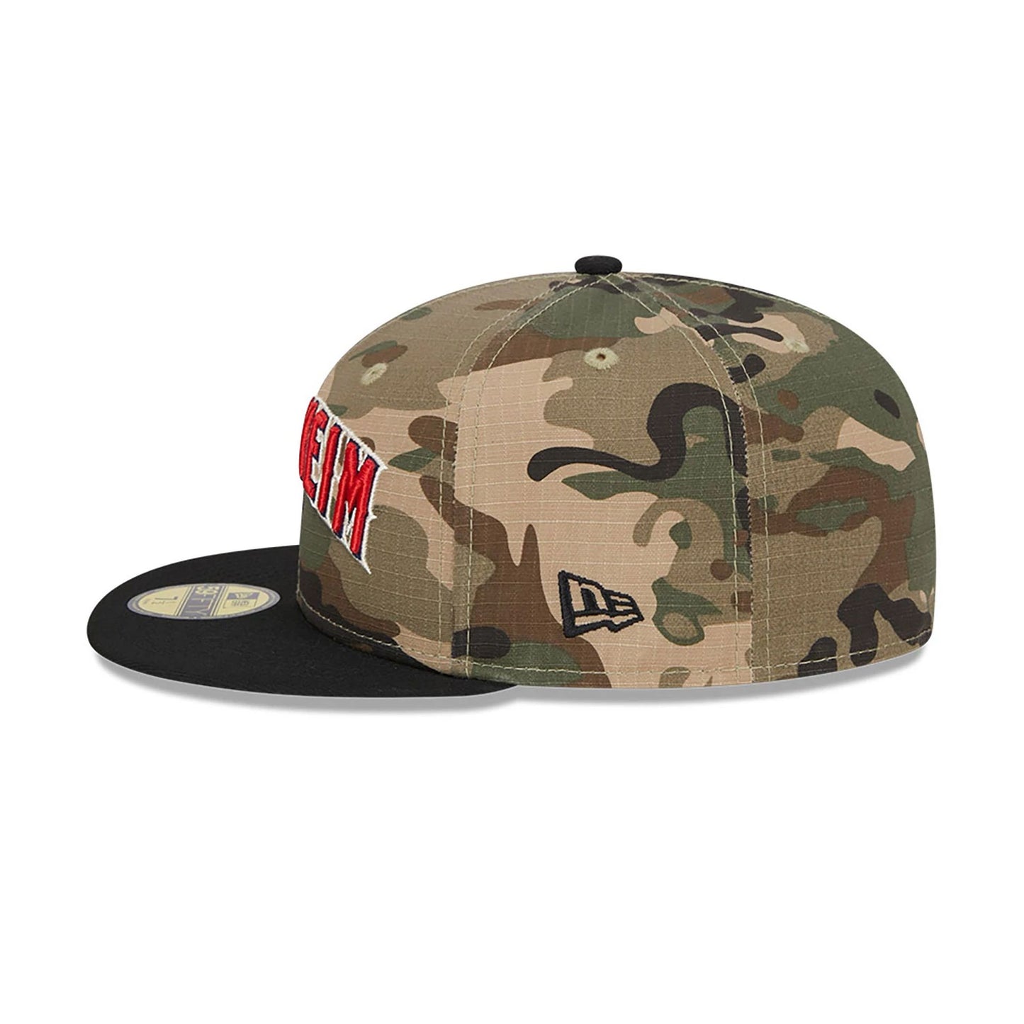 This is a LA Angels Camo Crown All Over Print Green 59FIFTY Fitted Cap 6