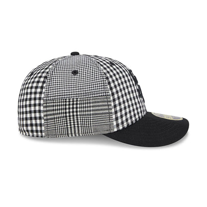 This is a San Diego Padres Patch Plaid Black Low Profile 59FIFTY Fitted Cap 7