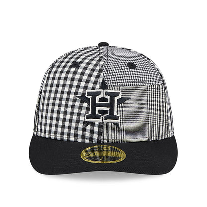 This is a Houston Astros Patch Plaid Black Low Profile 59FIFTY Fitted Cap 3