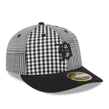 This is a Detroit Tigers Patch Plaid Black Low Profile 59FIFTY Fitted Cap 4