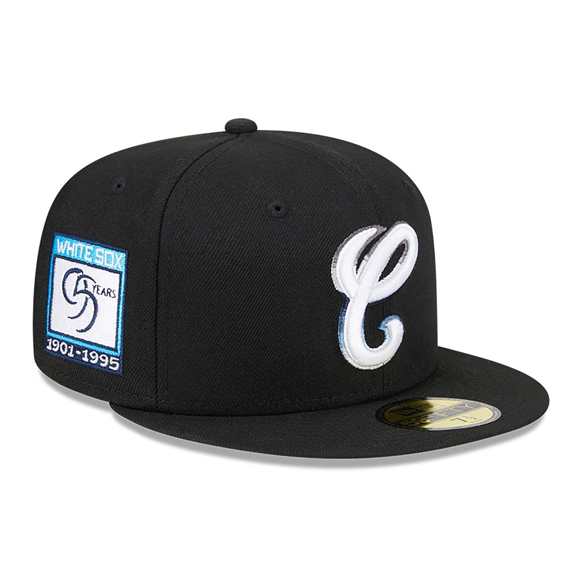 This is a Chicago White Sox Raceway Black 59FIFTY Fitted Cap 1