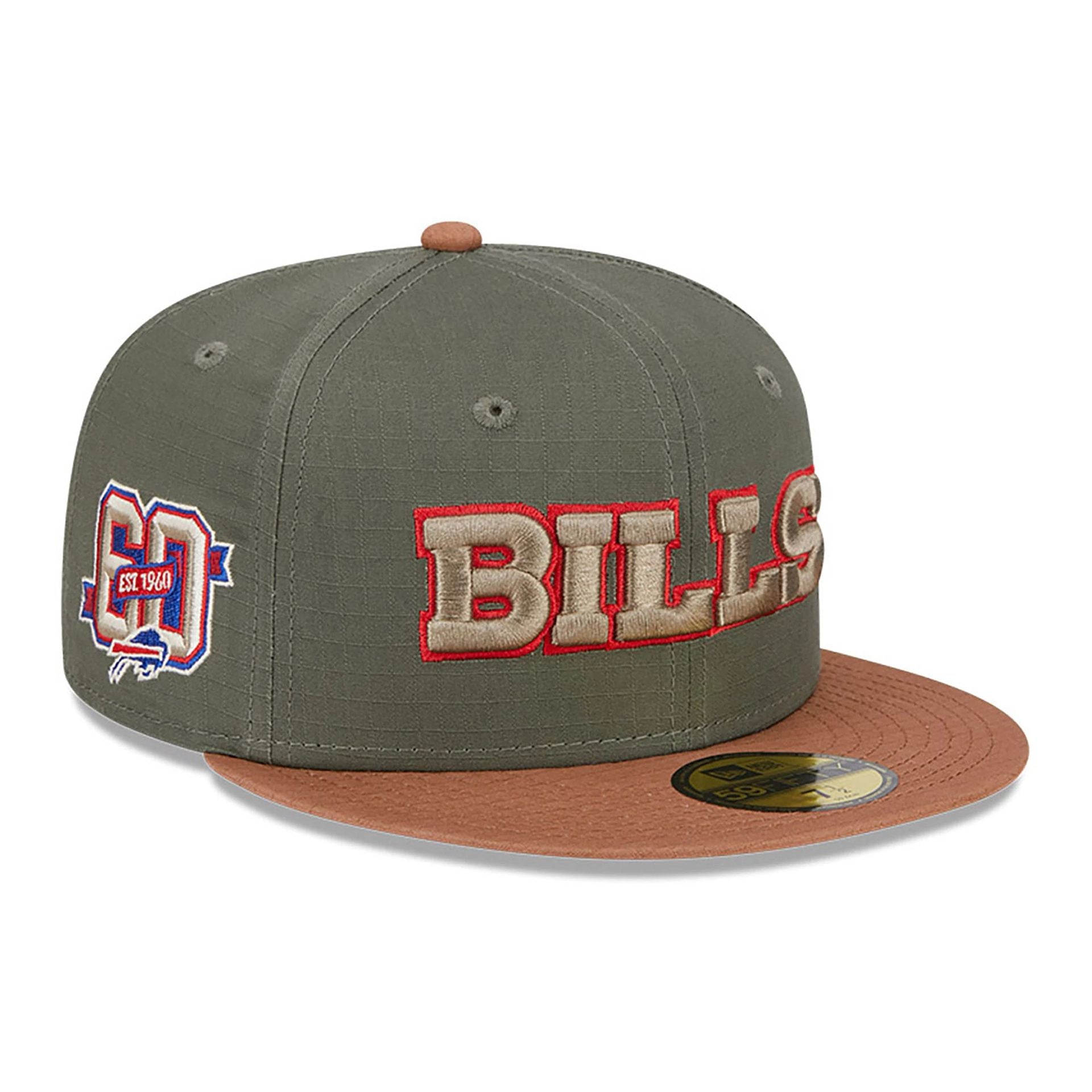 This is a Buffalo Bills Ripstop Green 59FIFTY Fitted Cap 1