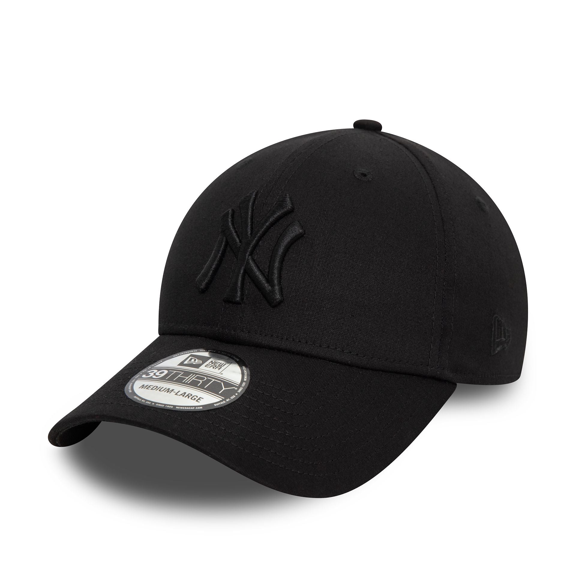 This is a New York Yankees World Series Black 39THIRTY Stretch Fit Cap 1