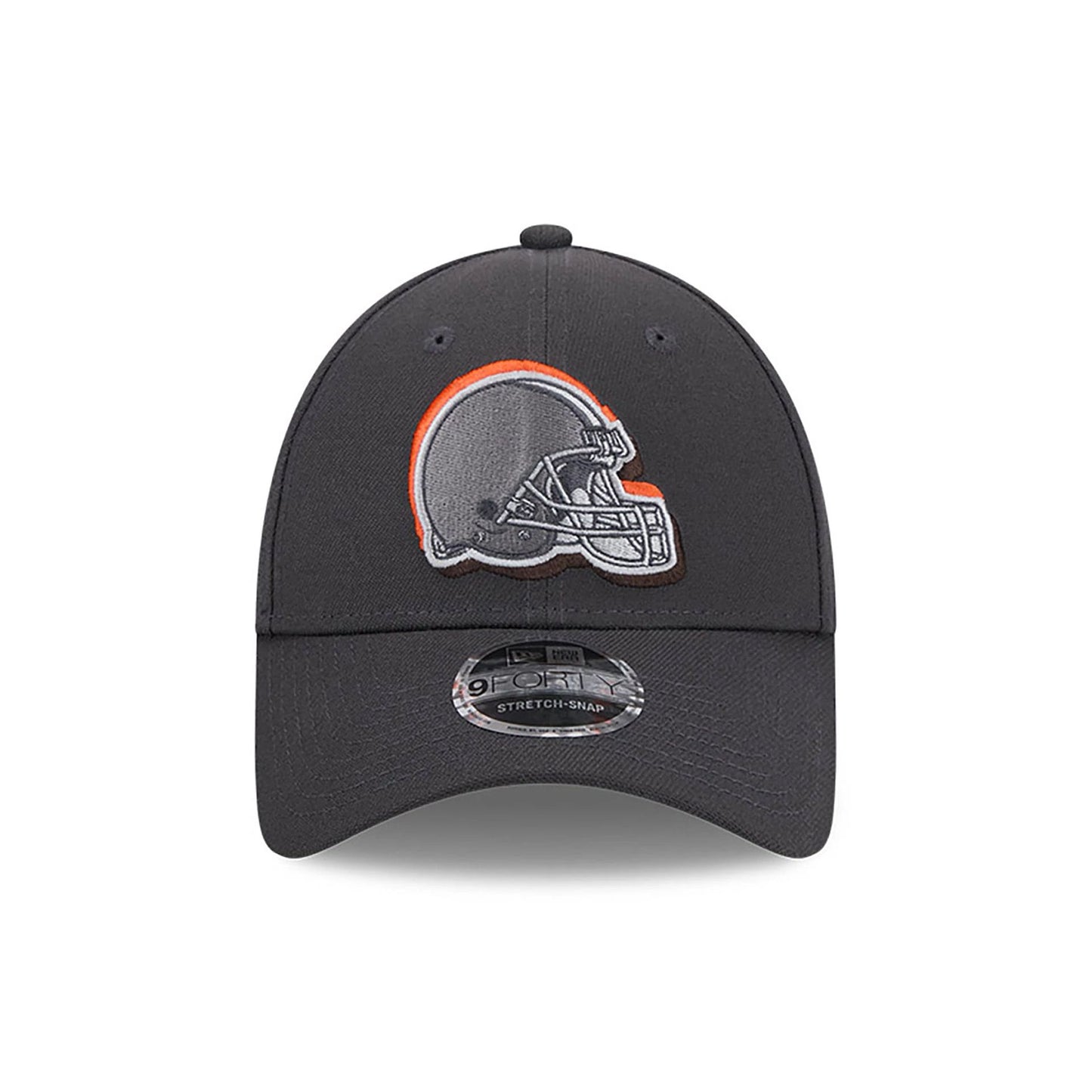 This is a Cleveland Browns NFL Draft 2024 Dark Grey 9FORTY Stretch-Snap Cap 3