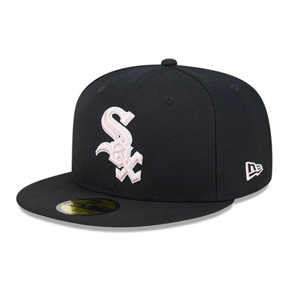 This is a Chicago White Sox MLB Mother's Day 2024 Black 59FIFTY Fitted Cap 1