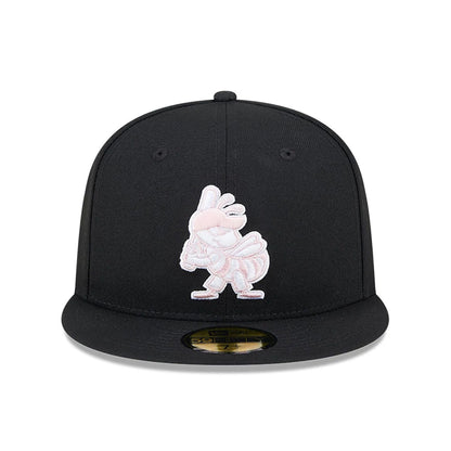 This is a Salt Lake Bees MiLB Mother's Day 2024 Black 59FIFTY Fitted Cap 3