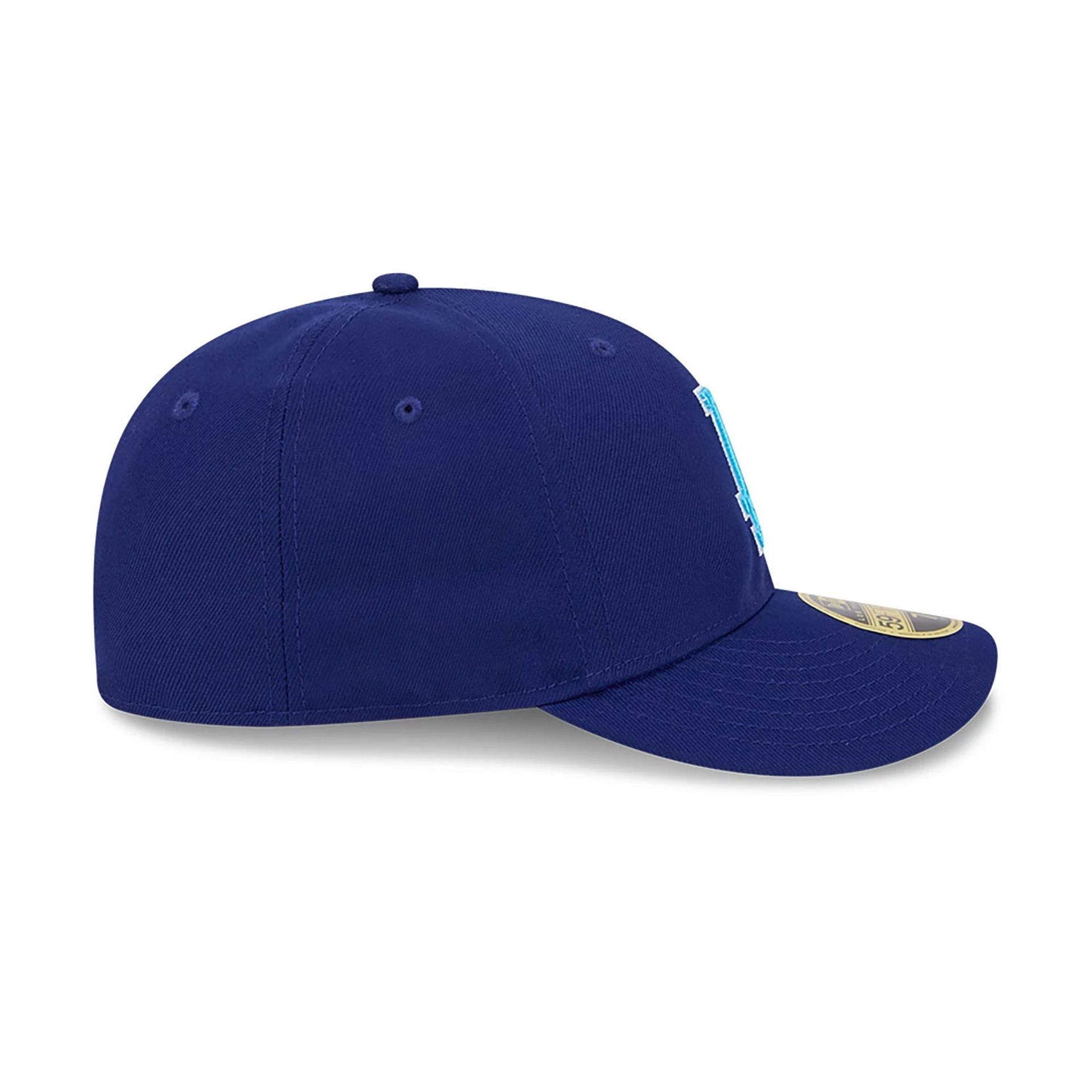 This is a LA Dodgers MLB Father's Day 2024 Dark Blue Low Profile 59FIFTY Fitted Cap 7