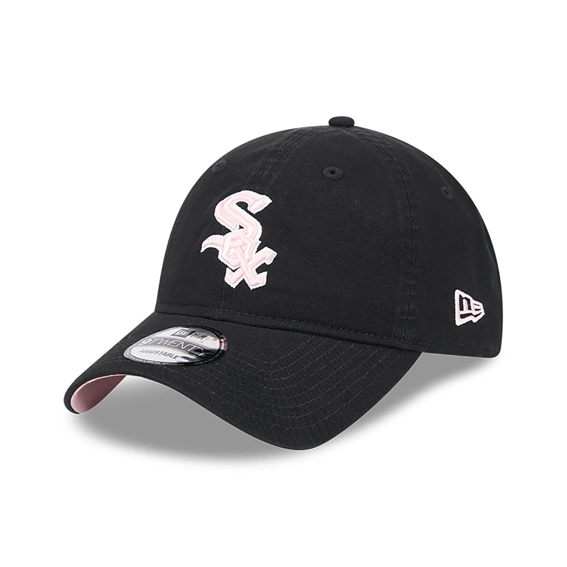 This is a Chicago White Sox MLB Mother's Day 2024 Black 9TWENTY Adjustable Cap 1