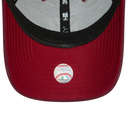 This is a New York Yankees Team Logo Boucle Dark Red 39THIRTY Stretch Fit Cap 5