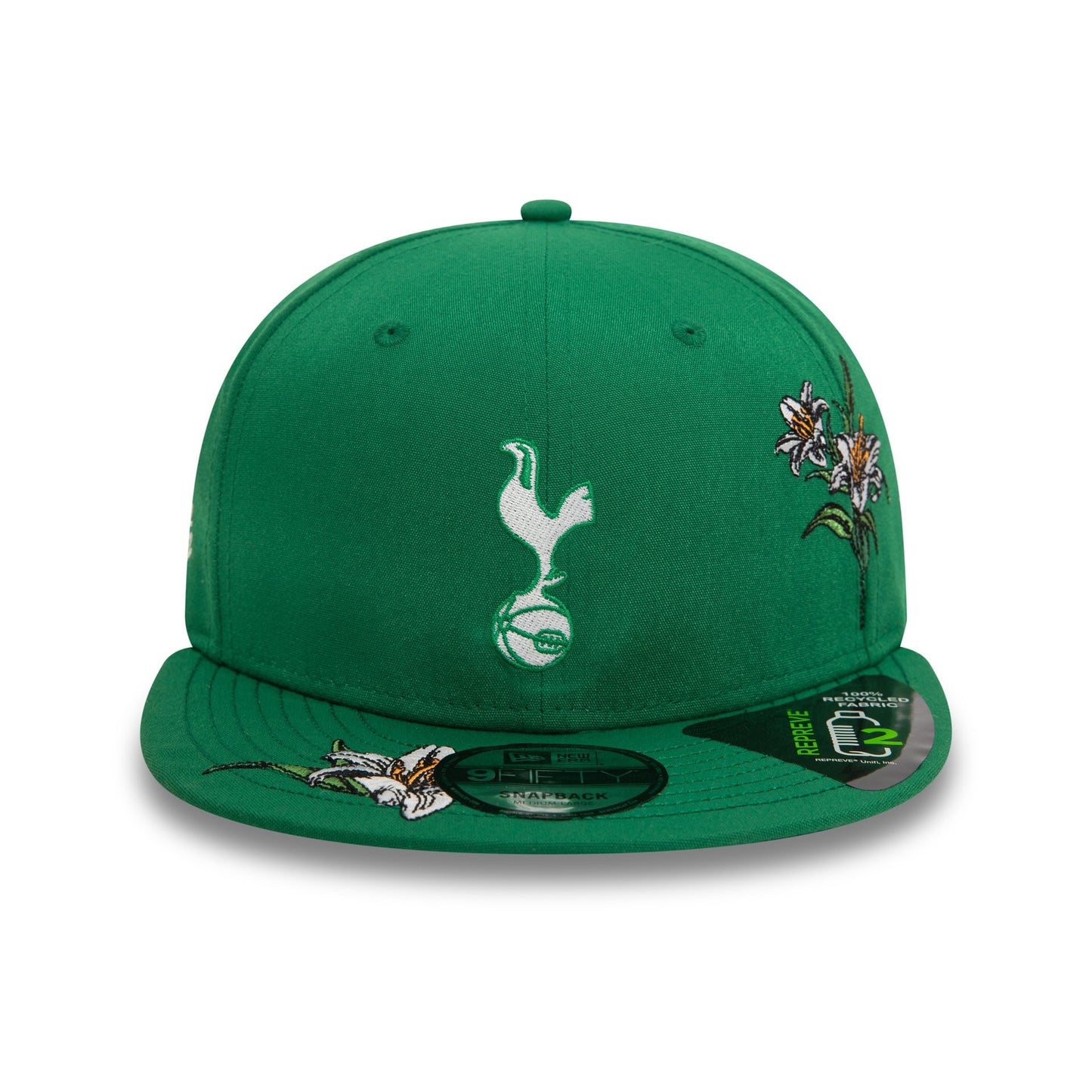 This is a Tottenham Hotspur FC Lilywhite Repreve Green 9FIFTY Snapback Cap 2