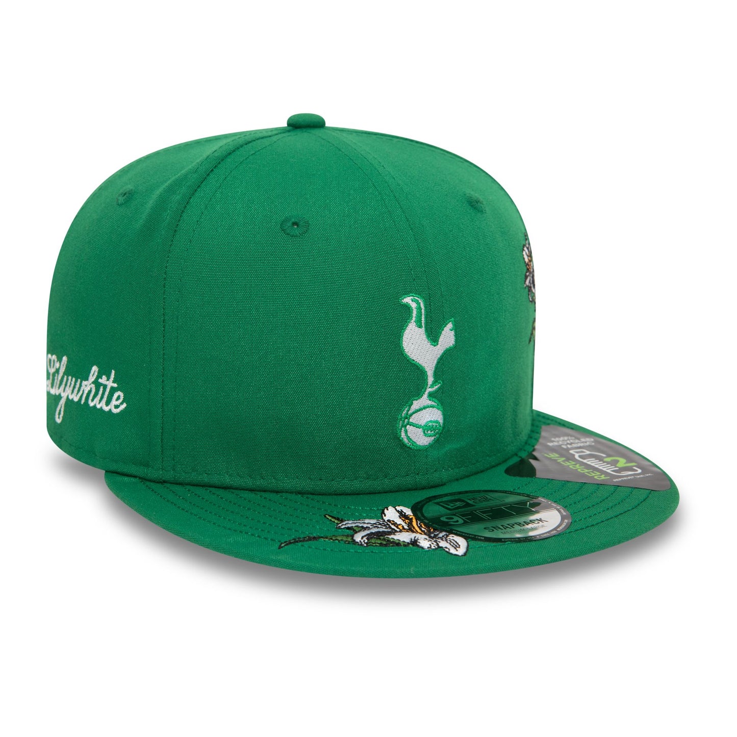 This is a Tottenham Hotspur FC Lilywhite Repreve Green 9FIFTY Snapback Cap 3