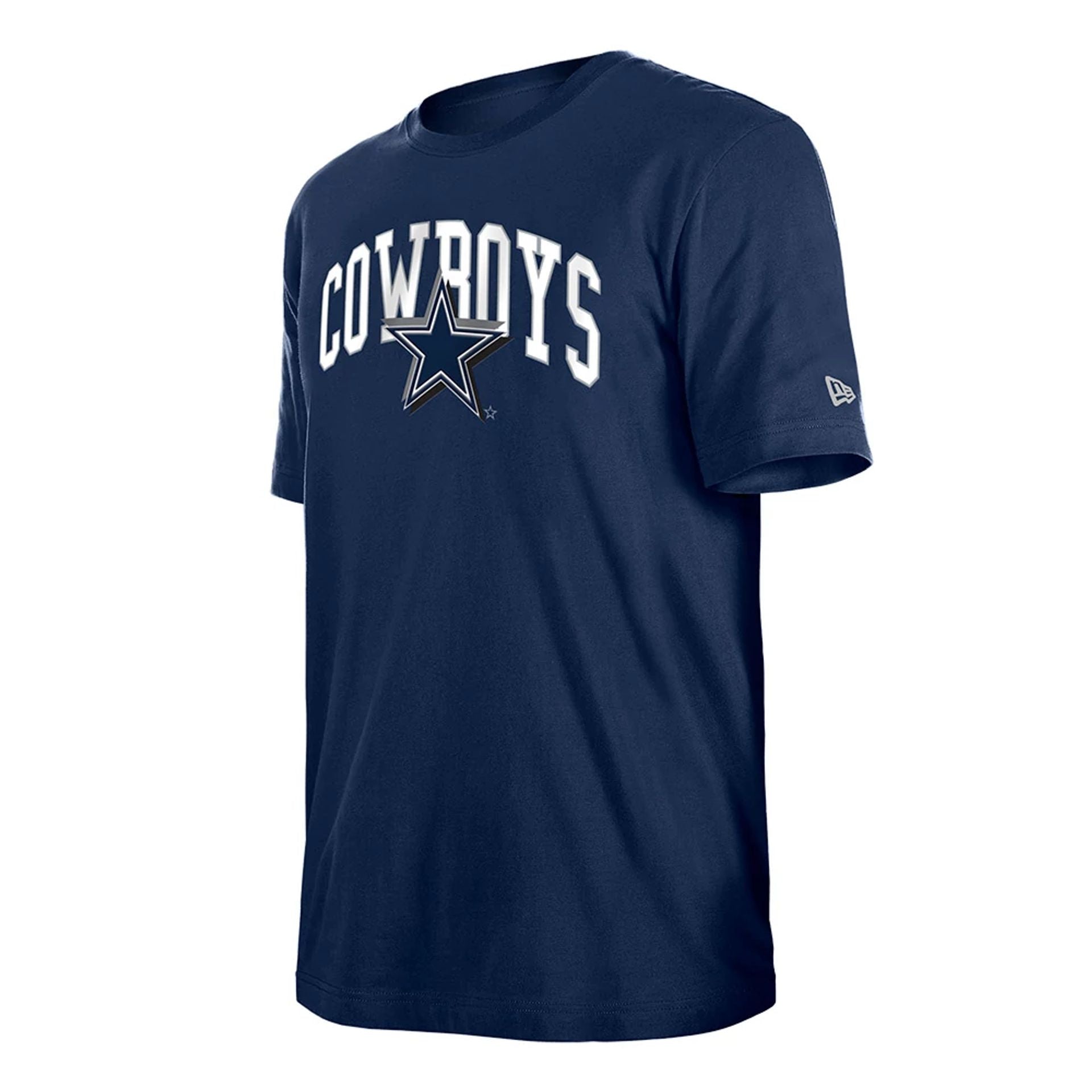 The Male model is wearing Dallas Cowboys NFL Draft 2024 Dark Blue T-Shirt 2