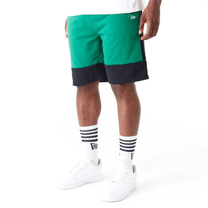 The Male model is wearing Boston Celtics NBA Colour Block Green Shorts 2