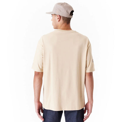 The Male model is wearing Arizona Diamondbacks World Series Light Beige Oversized T-Shirt 6