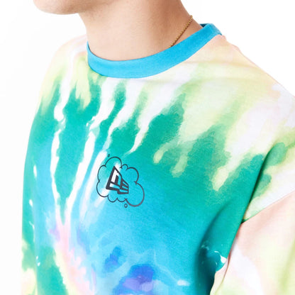 The Male model is wearing New Era Tie Dye Multi-Coloured Oversized T-Shirt 6