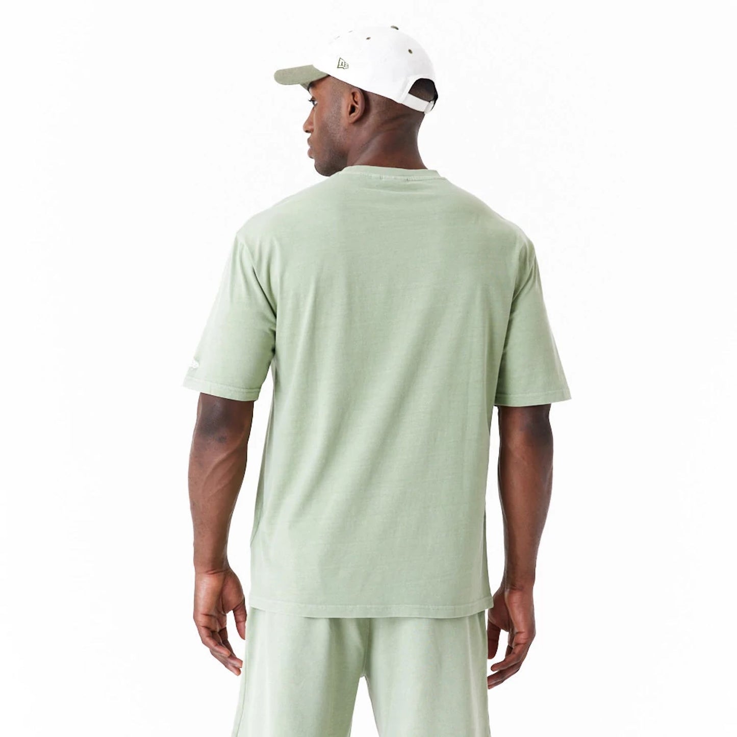 The Male model is wearing New Era Washed Green Oversized T-Shirt 3