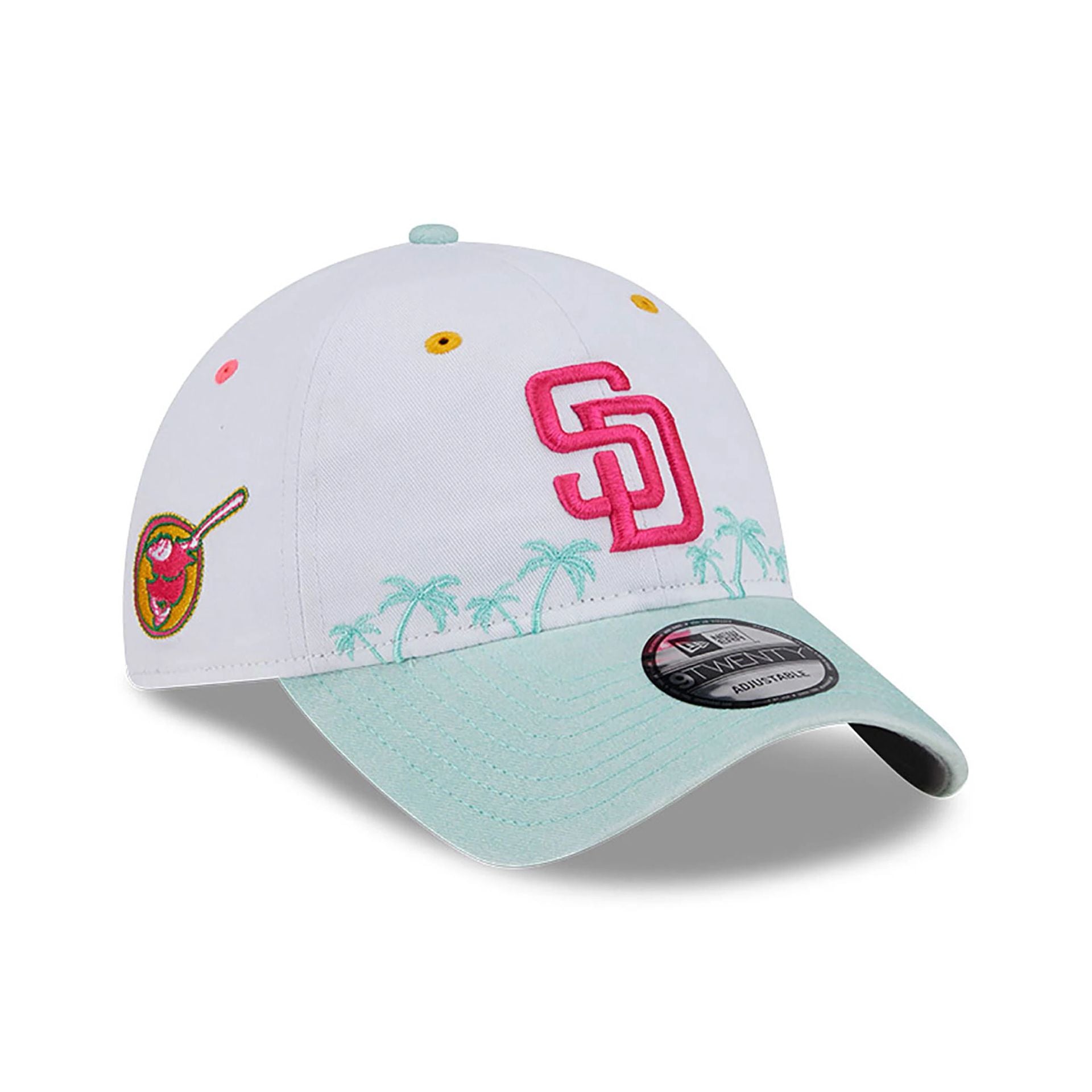 This is a San Diego Padres MLB City Connect 2024 White 9WENTY Adjustable Cap 1