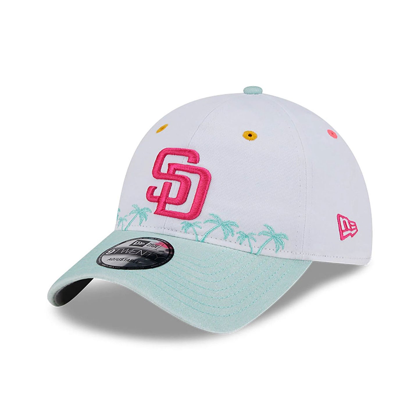 This is a San Diego Padres MLB City Connect 2024 White 9WENTY Adjustable Cap 4