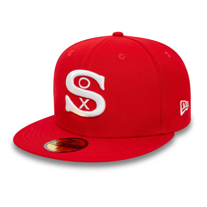 This is a Chicago White Sox MLB Cooperstown Alternative Red 59FIFTY Fitted Cap 1