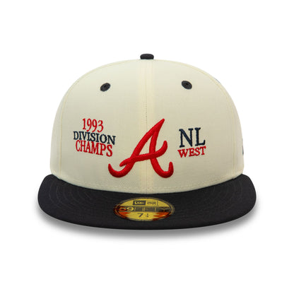 This is a Atlanta Braves MLB 93 Division Chrome White 59FIFTY Fitted Cap 4