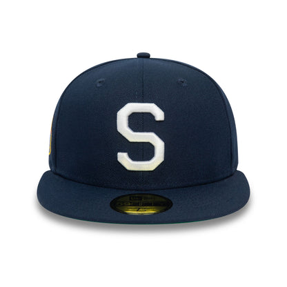 This is a Seattle Pilots MLB Cooperstown Alternative Navy 59FIFTY Fitted Cap 3