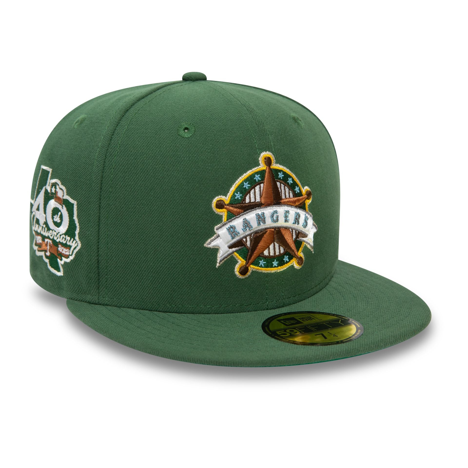 This is a Texas Rangers MLB Cooperstown Alternative Dark Green 59FIFTY Fitted Cap 1