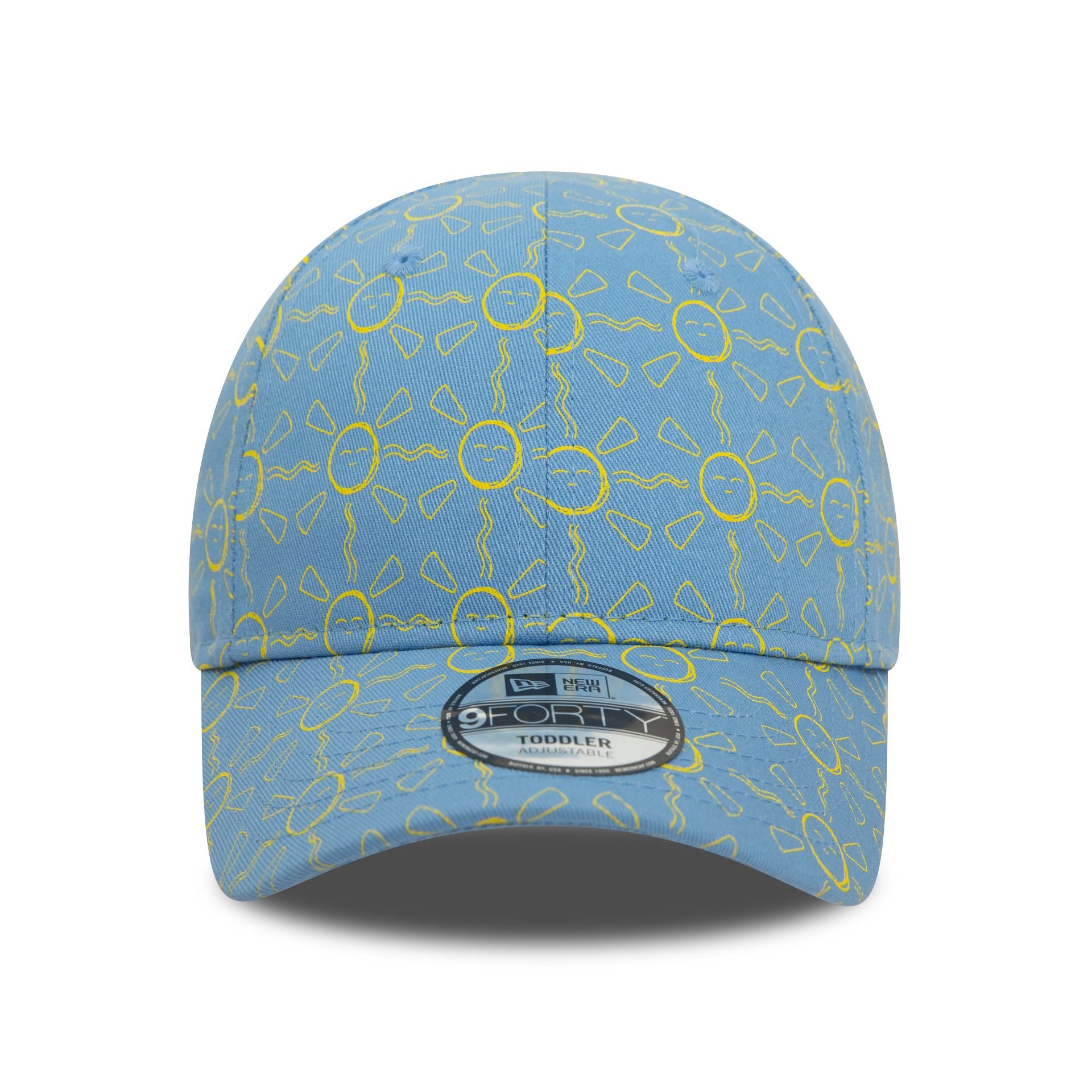 This is a New Era Toddler All Over Print Sun Blue 9FORTY Adjustable Cap 2