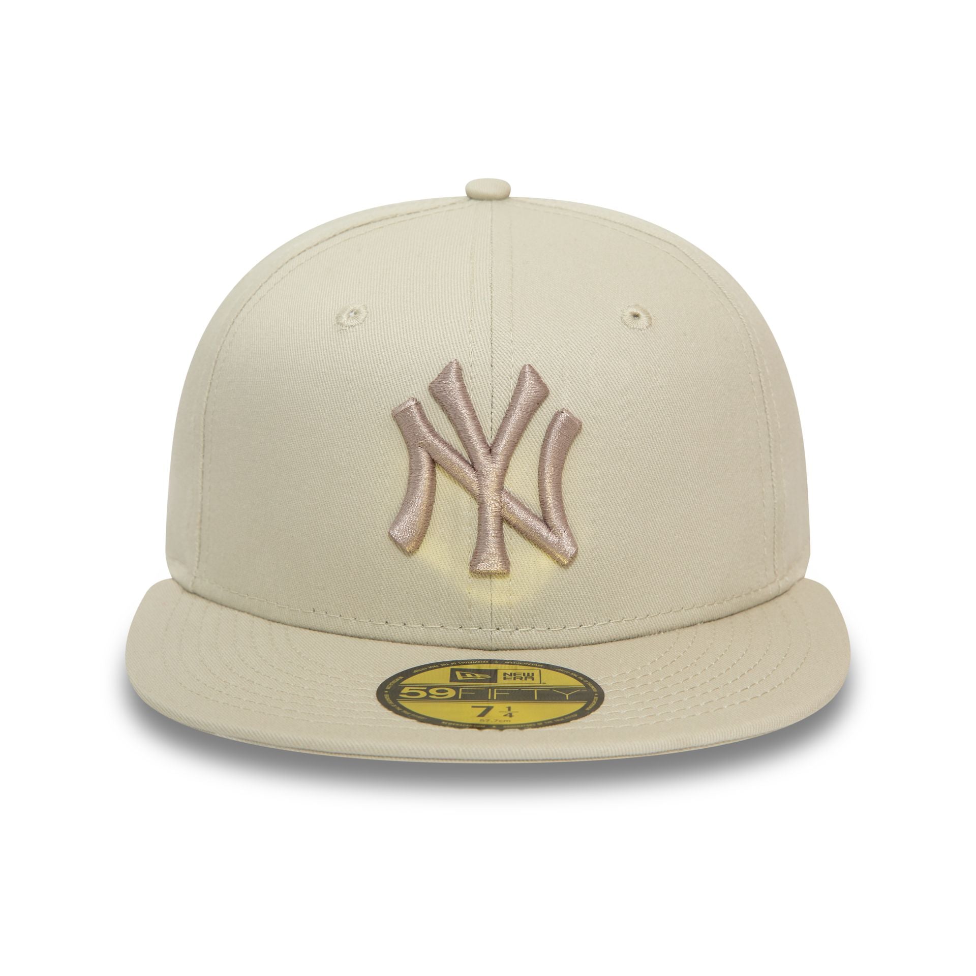 This is a New York Yankees League Essential Light Beige 59FIFTY Fitted Cap 2