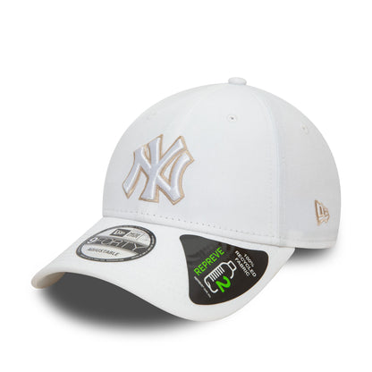 This is a New York Yankees Repreve Outline White 9FORTY Adjustable Cap 1