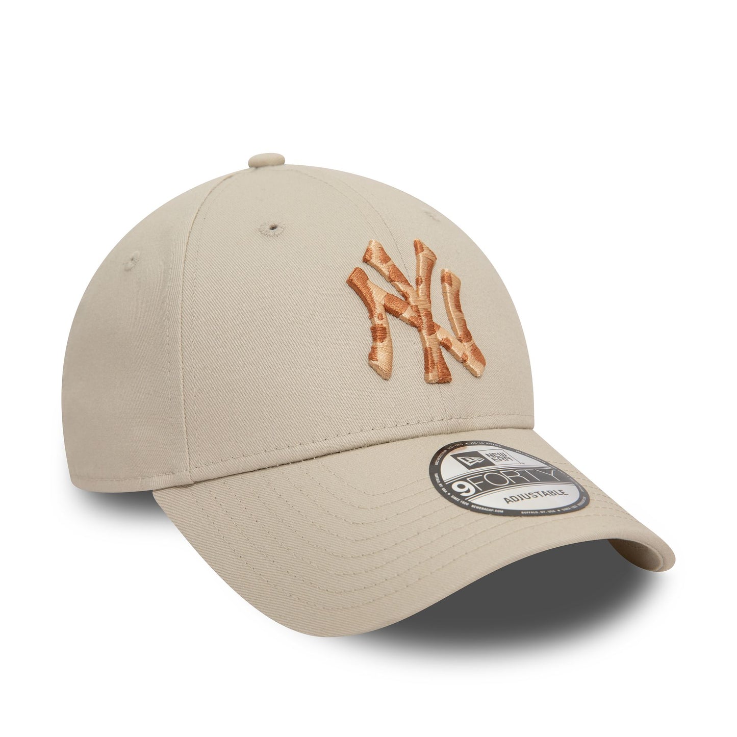 This is a New York Yankees Animal Infill Light Beige 9FORTY Adjustable Cap 3