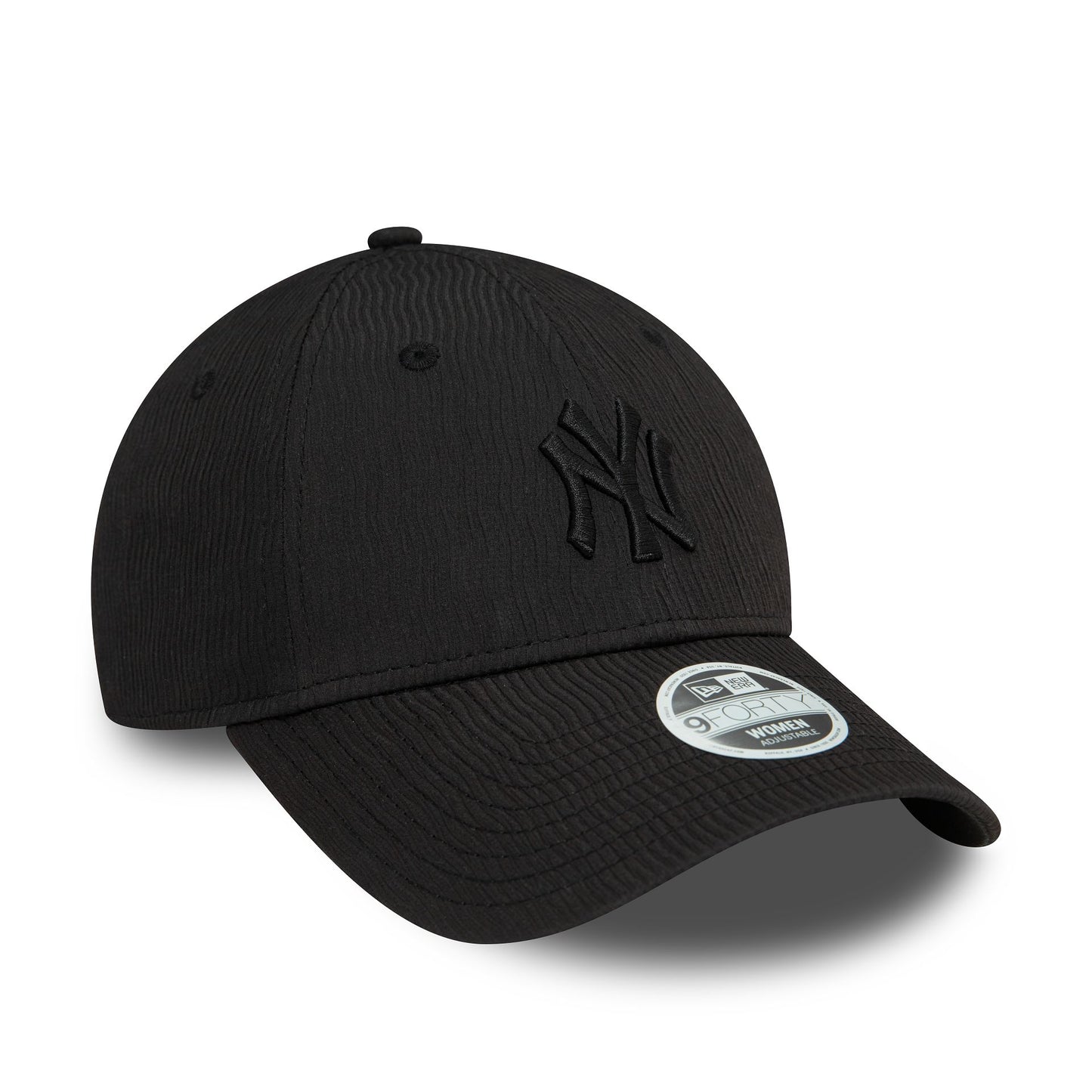 This is a New York Yankees Womens Ruching Black 9FORTY Adjustable Cap 3